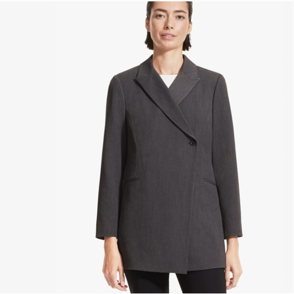 NWT MM Lafleur The Tamar Blazer 6 Jacket Gray Stretch Twill Academia Office M.M. - Picture 3 of 9